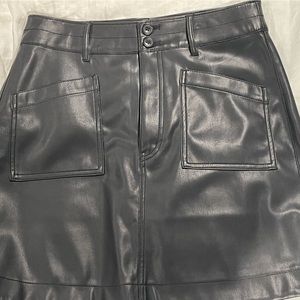 NWT Madewell Vegan Leather Mini Skirt 8